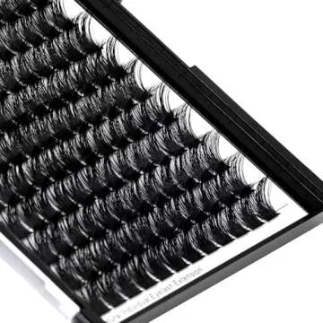 Dedila Large Tray-Grafted Wide Stem Individual False Eyelashes Thick Base 120 Clusters D Curl Natural Long Volume Eye Lashes Extensions Dramatic Look 8-20mm Available (20mm)