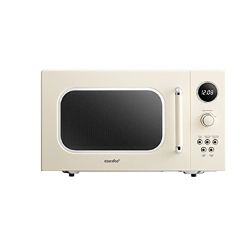 COMFEE CM-M092AAT Retro Microwave in Apricot - Stylish & Functional Kitchen Essential