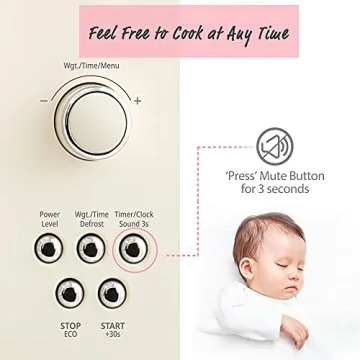 COMFEE CM-M092AAT Retro Microwave with 9 Programs & ECO Mode