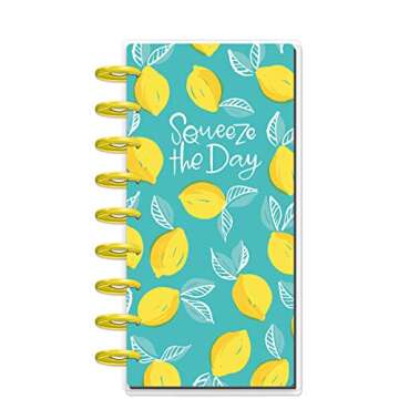 me & my BIG ideas Classic Half Sheet Notebook - Lemon Print - 60 Sheets of Dot Grid Paper - Perfect ...