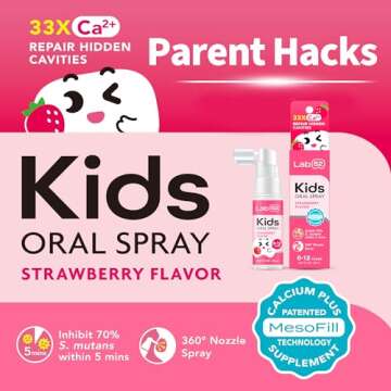 LAB52 Kids Oral Spray Duo Set, Toddler Toothpaste Helper for Cavity Repair and Fresh Breath, Childre...