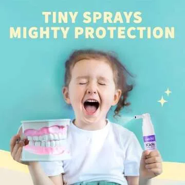 LAB52 Kids Oral Spray Duo Set, Toddler Toothpaste Helper for Cavity Repair and Fresh Breath, Children Anticavity with Fluoride Free for Newborn to Preschoolers, Xylitol (Strawberry & Grape)