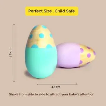 Shumee Wooden Easter Egg Shakers | Child Safe & Musical Toys