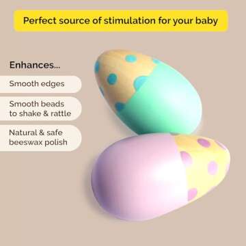 Shumee Wooden Easter Egg Shakers | Child Safe & Musical Toys
