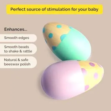 Shumee Wooden Easter Egg Shakers | Child Safe & Musical Toys