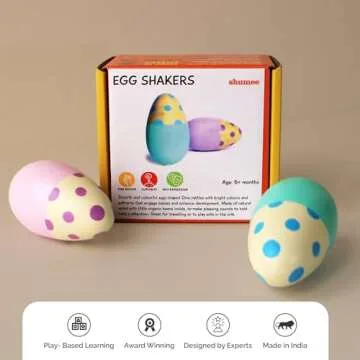 Shumee Wooden Easter Egg Shakers | Child Safe & Musical Toys