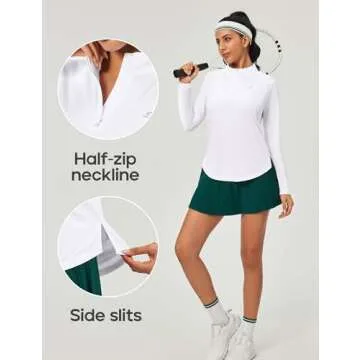 Heathyoga Women's UPF 50+ Long Sleeve Workout Shirts