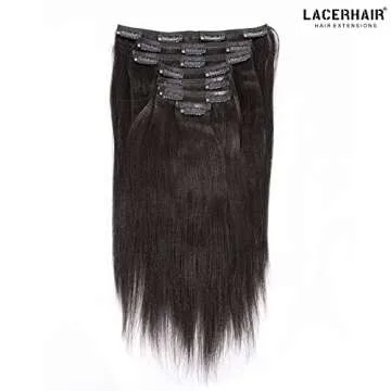 Lacer Light Yaki Clip in Hair Extensions for Women