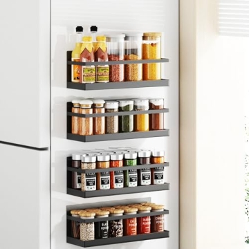 Durable Magnetic Spice Rack for Kitchen Organization