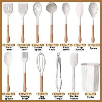 Premium 13-Piece Silicone Kitchen Utensils Set for Every Cook