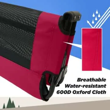 Coleman Elevated Folding Dog Cot, Medium, 20" x 30", Red