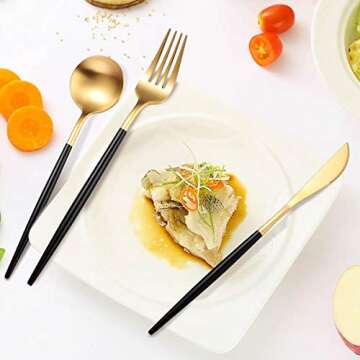 8-Piece Portable Stainless Steel Flatware Set for Travel