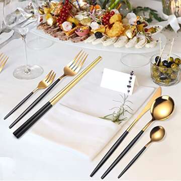 8-Piece Portable Stainless Steel Flatware Set for Travel