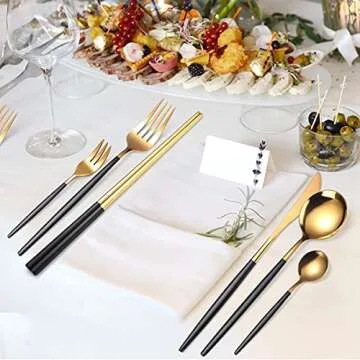 8-Piece Portable Stainless Steel Flatware Set for Travel