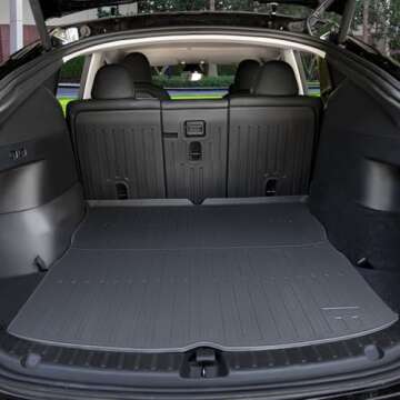 Maysoo Floor Mats for Tesla Model Y 2021-2024 2025 (5-Seat) -Waterproof and Non-Slip All Weather TPE Eco Cargo Liner Trunk Floor Mats, A Set of 6 Pcs (Not Fit 7-Seat)