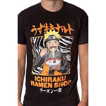 Bioworld Naruto Shippuden T-Shirt with Ichiraku Ramen Design