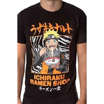 Bioworld Naruto Shippuden T-Shirt with Ichiraku Ramen Design