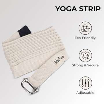 MeFree 9ft Cotton Yoga Strap - Adjustable for All Exercises