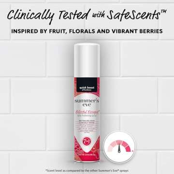 Summer's Eve Blissful Escape Daily Refreshing Feminine Spray, 2 oz, 3 Pack