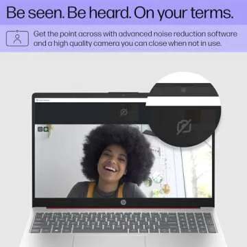 HP 15.6" Portable Laptop (Include 1 Year Microsoft 365), HD Display, Intel Quad-Core N200 Processor,...
