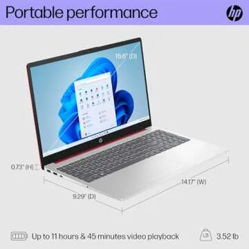 HP 15.6" Portable Laptop with 16GB RAM and 128GB SSD
