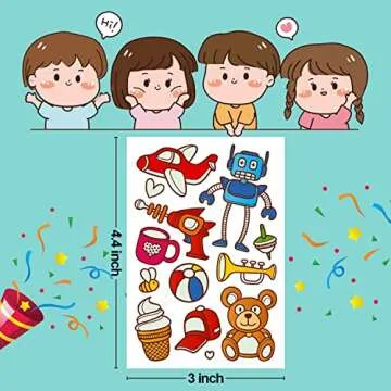 Partywind 380 Styles (30 Sheets) Luminous Tattoos for Kids, Mixed Styles Temporary Tattoos Stickers with Mermaid/Dinosaur/Space/Pirate for Boys and Girls, Glow Party Supplies