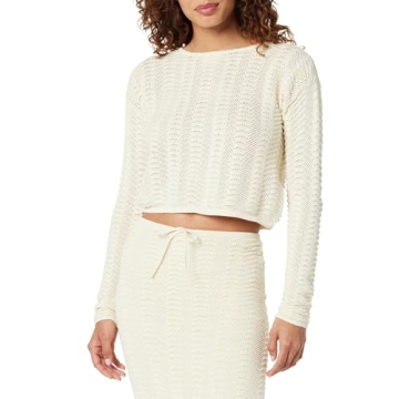 The Drop Women's Makayla Crochet Pullover - Chic, Comfortable & Versatile