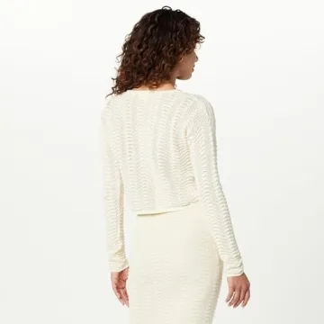 The Drop Women's Makayla Crochet Pullover Birch S
