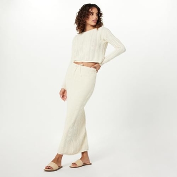 The Drop Women's Makayla Crochet Pullover Birch S