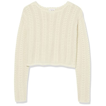 The Drop Women's Makayla Crochet Pullover Birch S