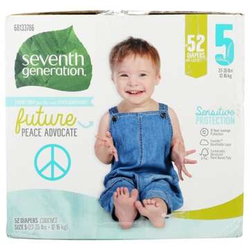 SEVENTH GENERATION Size 5 Value Pack Diapers, 52 CT