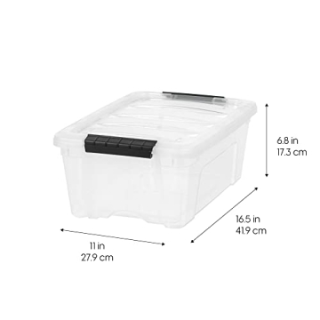IRIS USA 13 Qt Stackable Storage Bins - Organize Effortlessly