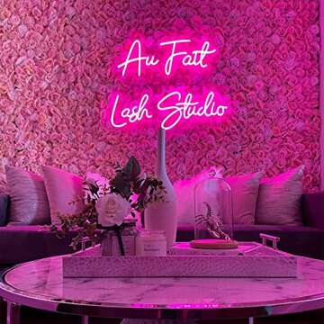 WMAT Custom LED Neon Signs for Bedroom Wall Decor Personalized Neon Signs for Wedding Birthday Party or Bar Logo(1 Line Text, 30")