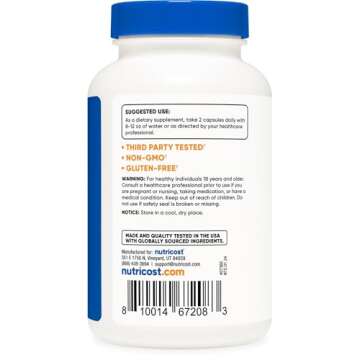 Nutricost Magnesium+ Extra Strength 420mg, 120 Capsules - 60 Servings. Magnesium Oxide and Glycinate - Non-GMO, Gluten Free, Vegan Friendly