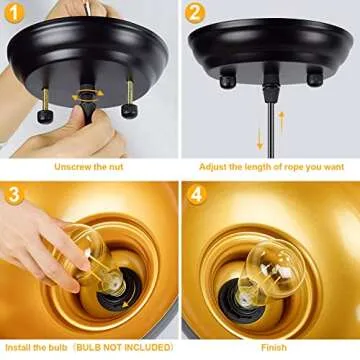 DLLT Black Pendant Light, Vintage Ceiling Hanging Light Fixture Farmhouse Decor, Adjustable Metal Hang Lamp, Industrial Dining Lights Fixture for Kitchen Bar Restaurant Entryway Warehouse, E26