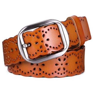 JASGOOD Women's Wide Leather Belt For Any Occasion