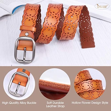 JASGOOD Women's Leather Belt - Style Meets Functionality