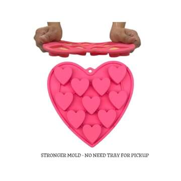 MarStore Nonstick Heart Silicone Mold for Baking Treats