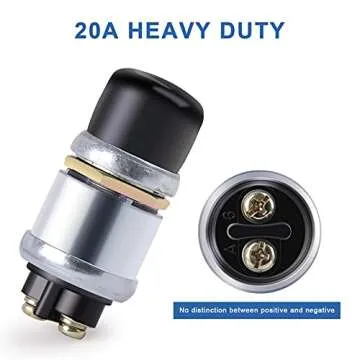 Weatherproof Engine Push Button Start Switch for Vehicles