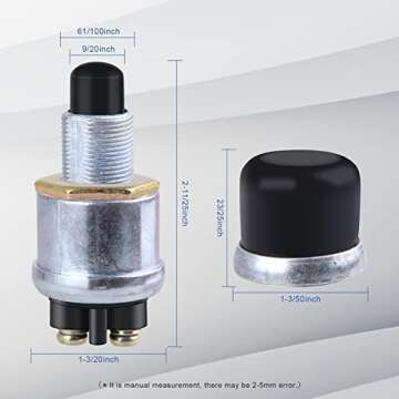Weatherproof Engine Push Button Start Switch for Vehicles