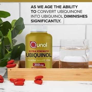 Qunol Ubiquinol CoQ10 200mg Softgels for Energy and Heart Health