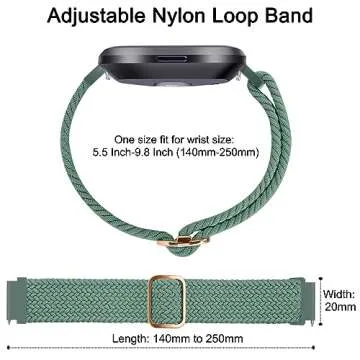 Tobfit Adjustable Elastic Bands for Fitbit Versa 2 Watches