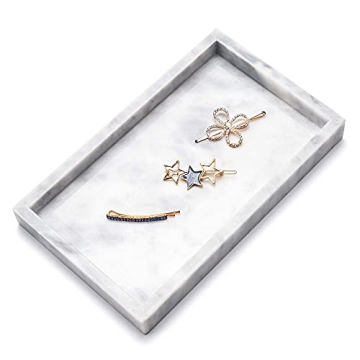 Noble Natural Marble Tray - Elegant Multi-Purpose Organizer