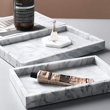 Noble Natural Marble Tray - Elegant Multi-Purpose Organizer