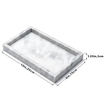 Noble Natural Marble Tray - Elegant Multi-Purpose Organizer