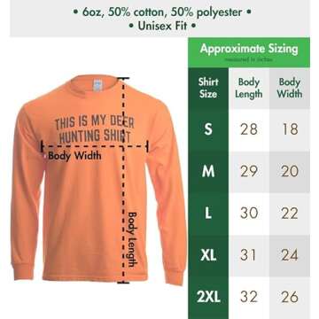 Ann Arbor T-shirt Co. This is My Deer Hunting Shirt | Funny Hunter Blaze Orange Safety Clothes T-Shirt-(Adult,XL)