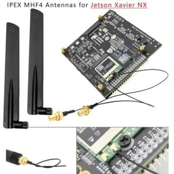 10dBi 2.4GHz 5GHz 5.8G Dual Band WiFi RP-SMA Male High Gain Antenna & MHF4 IPEX 4 to RP SMA Female Cable Antenna for NGFF M.2 AX200 9260 WiFi Card Wireless Routers PC Repeater Desktop PC FPV UAV Drone