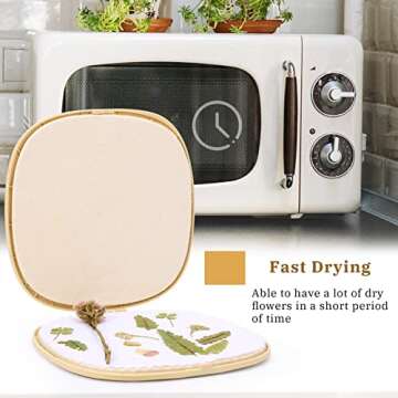 Aboofx 9" x 9" Large Microwave Flower Press Kit, Quickly Flower Drying Kit Leaf Press Flower Pressin...