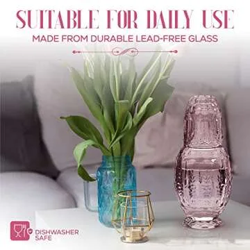 Stylish Elle Décor Vintage Bedside Carafe and Tumbler