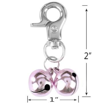 EXPAWLORER 2 Pack Cat Bell - Dog Cat Collar Bell Loud, Pet Jingle Bells Training Charm Pendants Jewe...